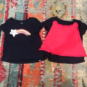 TWINS!! Baby Gap Cape rainbow shirts!